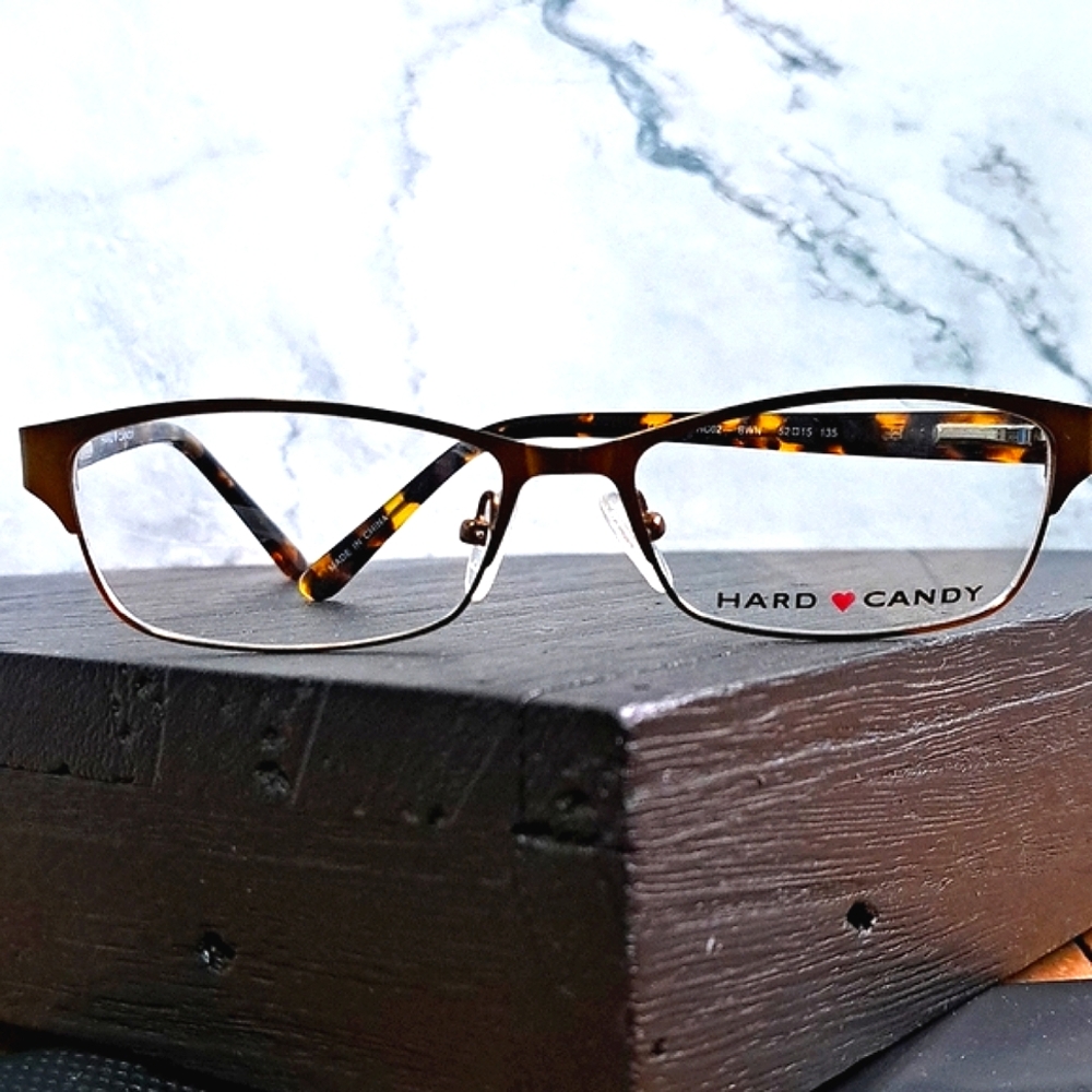 NEW Hard Candy Eyeglass Frame Full Rim, unisex Tortoise/brown 52-15-135 Rx'able